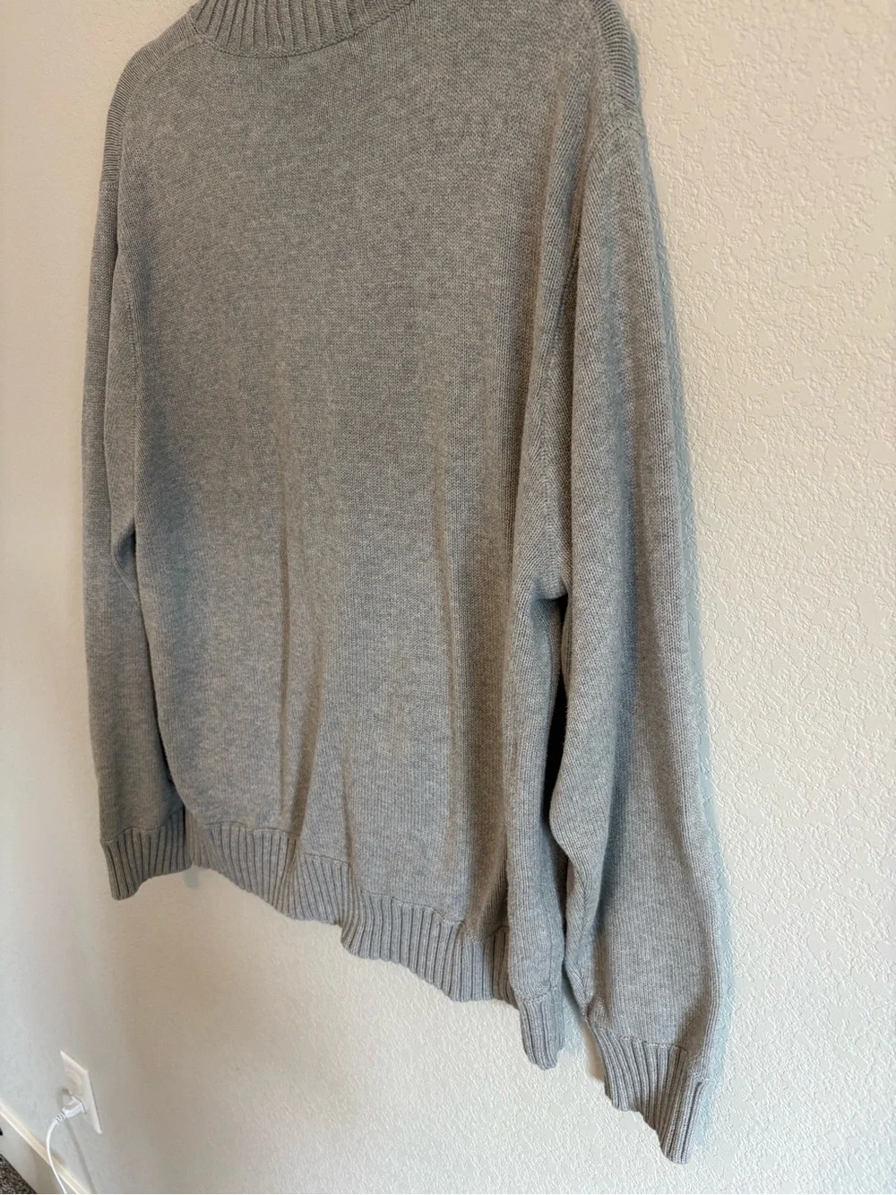 J.Crew Full Zip Sweater Gray Cotton Knit Cardigan Men’s XL